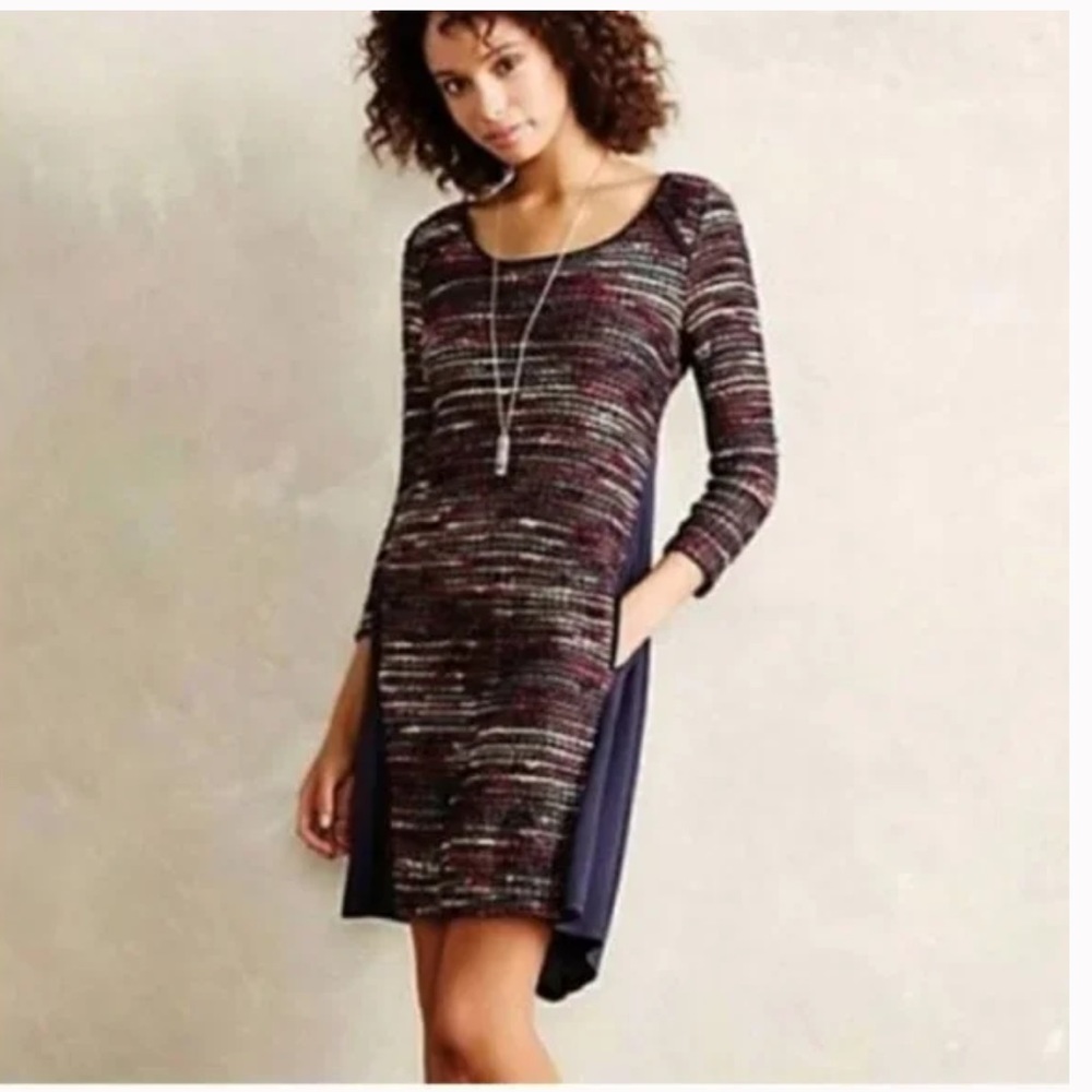 Anthropologie • Maeve Multicolor Knit Boucle Dress